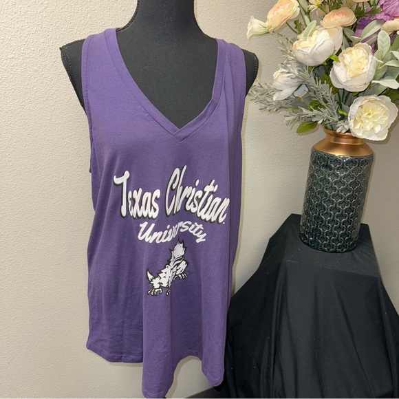 boxercraft Tops - Texas Christian University Horned Frogs Purple Tank Top XL BoxerCraft